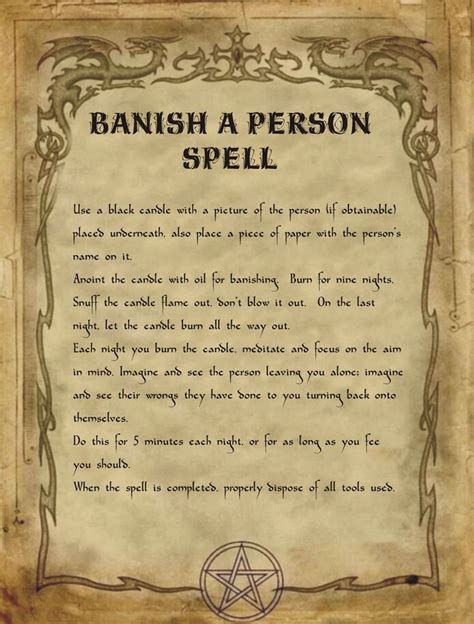 See more ideas about wiccan spell book, spelling, spells witchcraft. . Banish spells